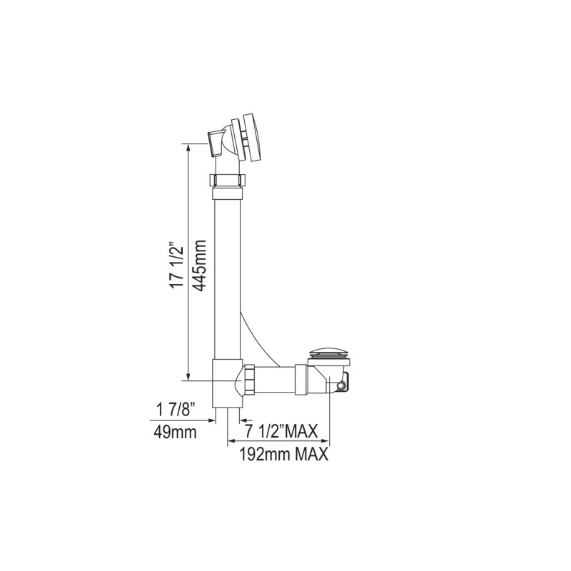Victoria + Albert Freestanding Bathtub Overflow and Drain Kit for Above